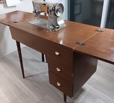 Mid-Century SINGER Sewing Machine Work Bench. Working Collectible Singer. picture