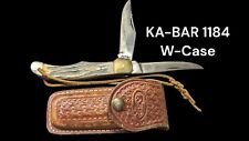 KA-BAR 1184 USA. 2 Blade Folding , Staglon Handle, 5 1/4