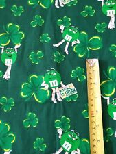M&M Mars candy green shamrock St. Patrick's Day Kiss Me Irish material fabric picture