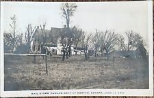 Antique Postcard Hail Storm Damage West Of Horton Kansas July 11, 1912 picture