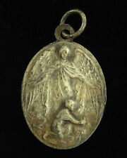 Vintage Guardian Angel Medal Religious Holy Catholic Saint Joseph picture