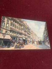 Paris La Rue De La Croix Tuck Postcard Wonderful Horse Driving And Modern Cars picture