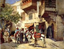 Art Oil painting Marketplace-in-North-Africa-Frederick-Arthur-Bridgeman-oi picture