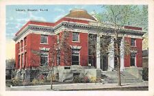 Library Streator Illinois 1930s postcard picture