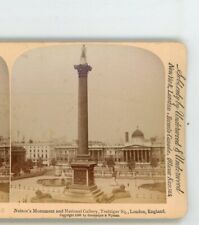 Nelson's Monument & National Gallery London England Underwood Stereoview picture