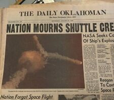 Vtg Newspaper Jan 29 1986 Daily Oklahoman Challenger Disaster Nation Mourns Crew picture