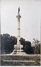 Georgia Confederate Monument Chickamauga Park Chattanooga TN Postcard RPPC picture