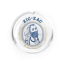 Zig-Zag Classic White - Handcrafted Glass Ashtray picture