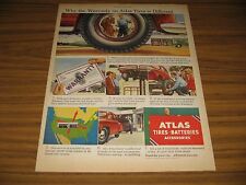 1950 Print Ad Atlas Tires & Batteries Why the Warranty? Service Station picture