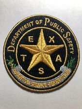 Texas Department of Public Safety DPS Patch ~ 2.5”  Tall ~ Black & Gold ~ RARE picture