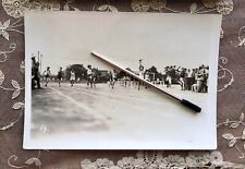 Antique 1920s Student Track Runners Race Hurdle Jump Athletes Photo picture