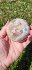 Big Green Flower Agate With Druzy Very Pretty  13oz picture