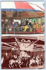 1960-70's DORNEY PARK MERRY GO ROUND ALLENTOWN PA AMUSEMENT PARK POSTCARD picture