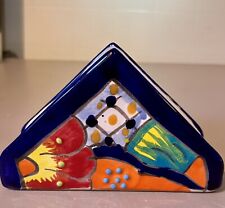 Talavera Mexican Pottery Hand Crafted Clay Napkin Letter Holder picture