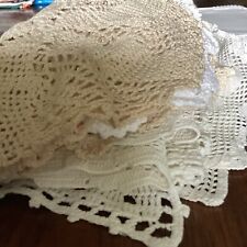 VTG LOT Of 15 Crochet DOILIES Different Sizes Few Sm.Table Runners Ex Condition picture