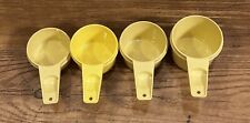 Vintage Tupperware Measuring Cups Yellow 4 Pcs (1/3 C, x2 1/2 C, and 3/4 C) picture