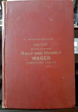 1907 Hayes' Railroad Fast Express Daily & Hourly Wage Tables Book Catalog JJ picture