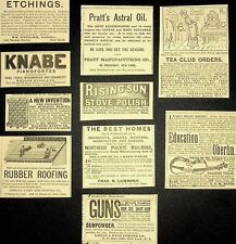 1883- TEN VINTAGE SMALL PRINT ADS - FC-19-11 picture