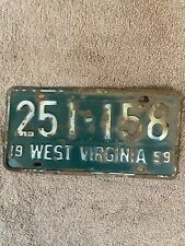1959 West Virginia License Plate - 251 158 - Rustic picture