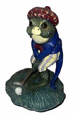 Vintage 1992 Pete Apsit Ceramic Frog Figure / Figurine Playing Golf - 6