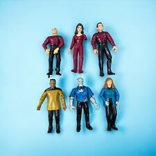 VTG 1993 Playmates Star Trek Lot of 6 Loose Action Figures Picard & More picture
