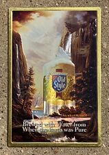 Vintage 1984 Old Style Beer Embosograph Tin Pub Bar Wall Sign UNUSED picture