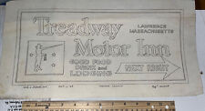 Vintage 1963 Outdoor Ad Poster Sample Treadway Motor Inn Lawrence Massachusetts picture