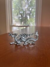Vintage Pewter Dragon Figurine Miniature Sculpture picture