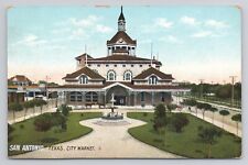 Postcard San Antonio Texas City Market 1909 picture