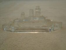 ANTIQUE GLASS CANDY CONTAINER - MINIATURE BATTLESHIP #97 picture