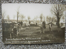 RPPC-BOYERTOWN PA-OPERA HOUSE FIRE-DIGGING GRAVES-DISASTER-READING-BERKS COUNTY picture