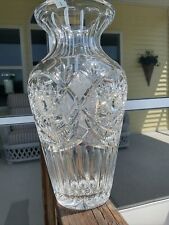 Vintage Crystal Large Vase~12 3/4”~EUC picture