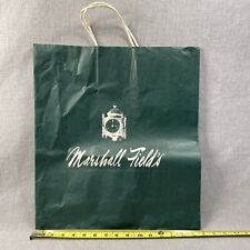 Marshall Feilds Green Paper Shopping Bag 18x16x 6 White Handles picture