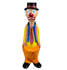 Hand Painted Ceramic Sad Clown Hobo Figurine picture