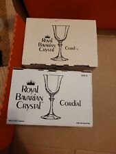 2 Royal Bavarian Crystal Cordial glasses set of 6, 12 Glasses Total picture