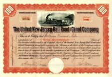 United New Jersey Railroad and Canal Co. issued to William Vincent Astor - Stock picture