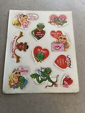 Vintage 80’s Hallmark MUPPETS Valentine’s Henson Assoc. Sticker Sheet picture