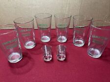 Jameson Caskmate IPA Edition Set of 6 Barware 16oz Glasses & 2Tullamore Dew Shot picture