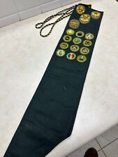 1950's Boy Scout / Explorer Merit Badge Sash - Kansas City picture