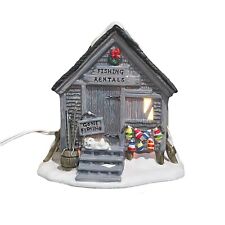 Holiday Time 2006 Blue Waters Collection Fishing Rentals House Christmas Village picture