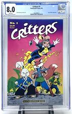 CRITTERS #1 CGC 8.0 White Pages 1986 USAGI YOJIMBO Fantographics ClearCase CPR picture