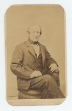 Antique CDV Circa 1870s Handsome Older Man in Suit & Tie Lamoreux Allentown, PA picture