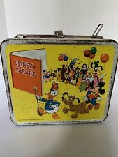 Vintage 1970s Aladdin Disney Parade Metal Lunchbox Missing Handle picture