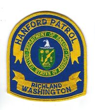 Hanford Patrol Nuclear Power Dept of Energy Richland WA Washington patch - NEW picture
