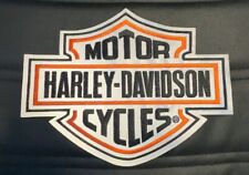 HARLEY DAVIDSON REFLECTIVE BARSHIELD LARGE BIKER PATCH SEW ON 11X8 INCH picture