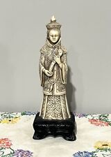 Vintage Intricately Carved Chinese Emperor ~ 9 Inches Tall picture