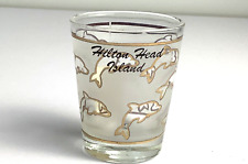 Hilton Head Island Frosted Glass Dolphin Shot Glass picture