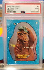 💥 1987 ALF PSA 9 MINT Ser1 Sticker Card #2 I'm Only 229...PERFECT GIFT 💥 picture