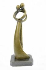 Abstract Kissing Couple Signed Original Great Valentine Gift Bronze Sculpture picture