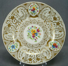 Boseck Hand Painted Floral Raised Gold Floral Scrollwork 10 3/4 Inch Plate C picture